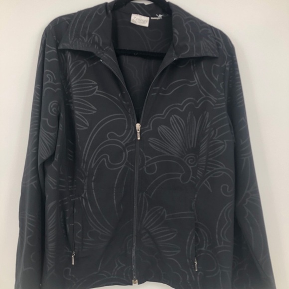 Zenergy women’s black zip up‎ jacket with pockets M - Picture 3 of 11